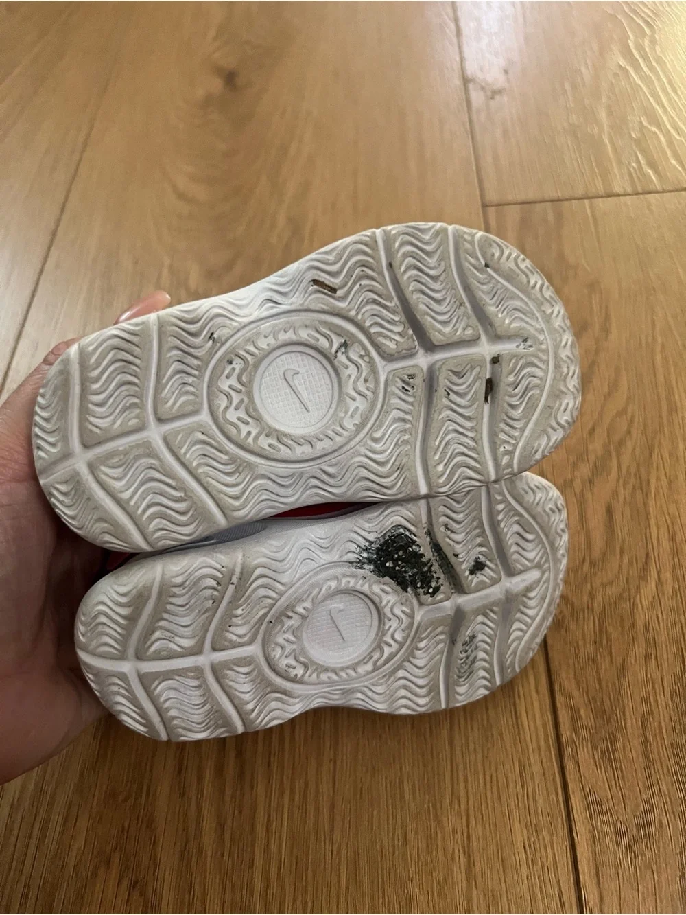 Nike Kids Red Slip-On Sneakers with Black Swoosh